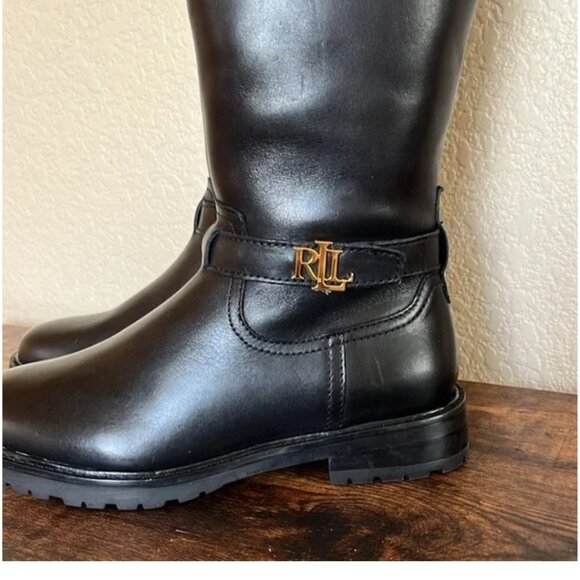 🆕 Lauren Ralph Lauren Everly leather riding boot - Picture 2 of 10
